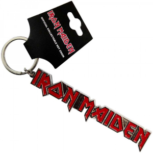 Iron Maiden - Logo With Tails Keychain (Red) in the group OUR PICKS / New Merch / June at Bengans Skivbutik AB (1129670)