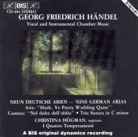 Handel George Frideric - Neun Deutschen Arien in the group OUR PICKS / Christmas gift tip CD at Bengans Skivbutik AB (2007183)