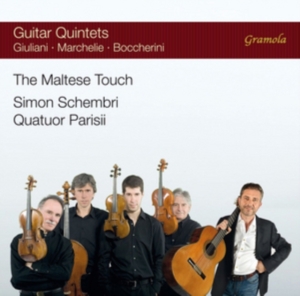 Quatuor Parisii Simon Schembri - The Maltese Touch - Guitar Quintets in the group Externt_Lager / at Bengans Skivbutik AB (2298908)