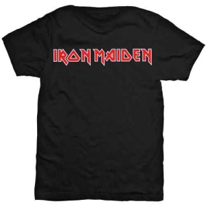 Iron Maiden - Logo Men's Black T Shirt in the group MERCH / T-Shirt /  at Bengans Skivbutik AB (2626312r)