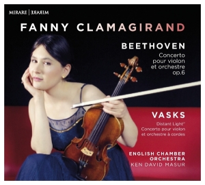 Fanny Clamagirand - Beethoven/Vasks: Concerto For Violin & Orch./Distant Li in the group CD / Klassiskt,Övrigt at Bengans Skivbutik AB (3760919)