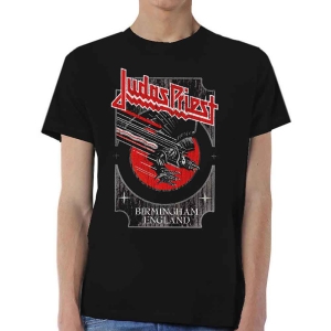 Judas Priest - Silver And Red Vengeance Uni Bl T-Shirt in the group MERCHANDISE / T-shirt / Hårdrock at Bengans Skivbutik AB (3762834r)