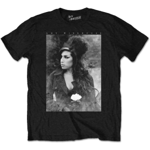 Amy Winehouse - Flower Portrait Uni Bl in the group MERCHANDISE / T-shirt / RnB-Soul at Bengans Skivbutik AB (3822845r)