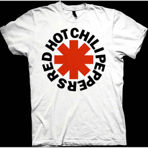 Red Hot Chili Peppers - Red Asterisk Uni Wht T-Shirt in the group MERCHANDISE / T-shirt / Pop-Rock at Bengans Skivbutik AB (3834137r)