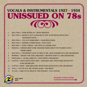 Various - Unissued 78S - Vocals & Instrumentals in the group CD / Jazz at Bengans Skivbutik AB (3929862)