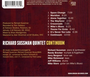 Richard -Quintet- Sussman - Continuum in the group CD / Jazz at Bengans Skivbutik AB (3931352)