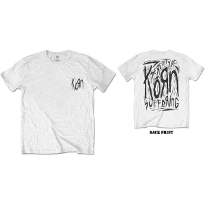 Korn - Scratched Type Uni Wht T-Shirt in the group MERCHANDISE / T-shirt / Heavy Metal at Bengans Skivbutik AB (3943037r)