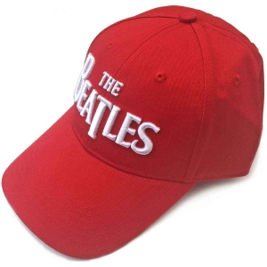 The Beatles - White Drop T Logo Red Baseball C in the group MERCHANDISE / Cap / Pop-Rock at Bengans Skivbutik AB (4130255)