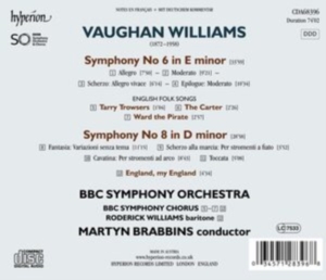 Vaughan Williams Ralph - Symphonies Nos 6 & 8 in the group Externt_Lager / at Bengans Skivbutik AB (4184326)