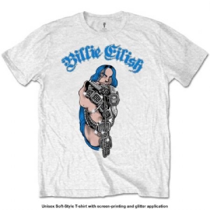 Billie Eilish - Billie Eilish Kids T-Shirt: Bling (Glitter Print) in the group OTHER / MK Test 5 at Bengans Skivbutik AB (4219876r)