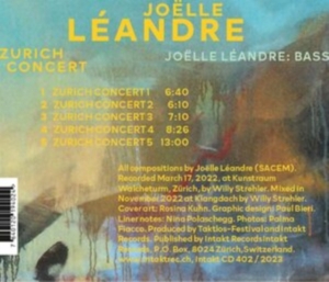 Léandre Joëlle - Zürich Concert in the group CD / Jazz at Bengans Skivbutik AB (4220673)