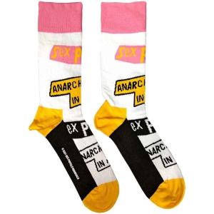Sex Pistols - Anarchy In The Uk Wht Socks (Eu 40-45) in the group MERCHANDISE / / at Bengans Skivbutik AB (4225960)