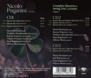 Paganini Nicolo - Paganini: Complete Quartets For Str in the group Externt_Lager / at Bengans Skivbutik AB (4255686)