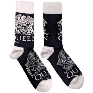 Queen - White Crests Uni Navy Socks (Eu 40-45) in the group MERCHANDISE / Merch / Pop-Rock at Bengans Skivbutik AB (4271752)