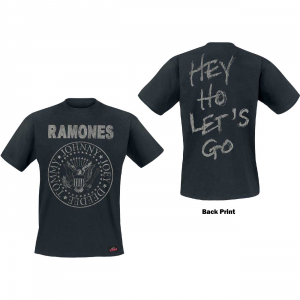 Ramones - Seal Hey Ho (Small) Unisex Back Print T-Shirt in the group OTHER / MK Test 6 at Bengans Skivbutik AB (4303382)