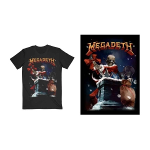 Megadeath - Santa Vic Chimney (Small) Unisex T-Shirt in the group OTHER / BW-T-shirts at Bengans Skivbutik AB (4304022)