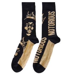 Biggie Smalls - Gold Crown Uni Bl Socks (Eu 40-45) in the group MERCHANDISE / Merch / Hip Hop-Rap at Bengans Skivbutik AB (4314439)