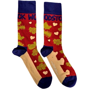 Woodstock - Birds & Hearts Uni Red Socks (Eu 40-45) in the group MERCHANDISE / / at Bengans Skivbutik AB (4314444)