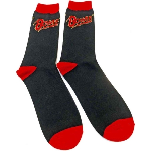 David Bowie - Flash Logo Uni Bl Socks (Eu 40-45) in the group MERCHANDISE / Merch / Pop-Rock at Bengans Skivbutik AB (4359305)