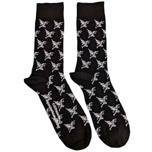 Black Sabbath - Demon Pattern Uni Bl Socks (Eu 40-45) in the group MERCHANDISE / / at Bengans Skivbutik AB (4359306)