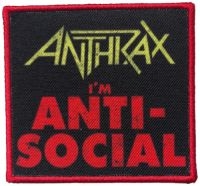 Anthrax - Patch Anti-Social (7,6 X 8,1 Cm) in the group MERCHANDISE / Patch / Heavy Metal at Bengans Skivbutik AB (4379907)