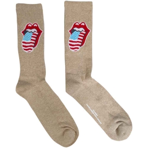 Rolling Stones - Us Tongue Uni Natrl Socks (Eu 40-45) in the group MERCHANDISE / / at Bengans Skivbutik AB (4395740)