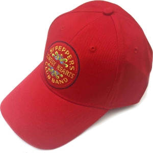 The Beatles - Sgt Pepper Red Baseball C in the group MERCHANDISE / Cap / Pop-Rock at Bengans Skivbutik AB (4395744)