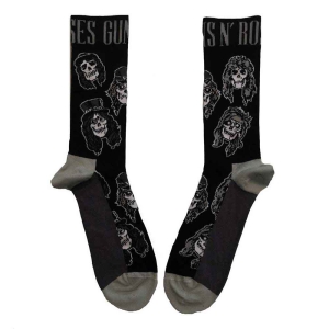 Guns N Roses - Skulls Band Monochr..Uni Bl Socks (Eu 40 in the group MERCHANDISE / / at Bengans Skivbutik AB (4399087)