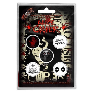 Alice Cooper - Eyes Retail Pack Button Badge Pack in the group MERCHANDISE / Merch / Hårdrock at Bengans Skivbutik AB (4400518)