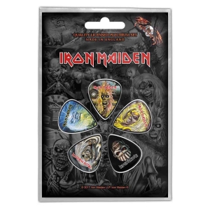 Iron Maiden - The Faces Of Eddie Plectrum Pack in the group MERCHANDISE / Merch / Hårdrock at Bengans Skivbutik AB (4400602)
