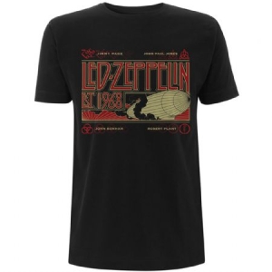 Led Zeppelin - Unisex T-Shirt: Zeppelin & Smoke (Large) in the group OTHER / MK Test 6 at Bengans Skivbutik AB (4401009)