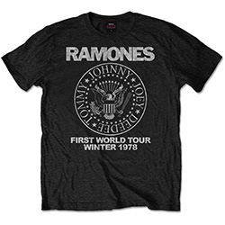 Ramones - Unisex T-Shirt: First World Tour 1978 (X-Large) in the group OTHER / MK Test 6 at Bengans Skivbutik AB (4401148)