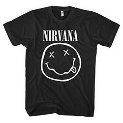 Nirvana - Unisex T-Shirt: White Smiley (Medium) in the group OTHER / MK Test 6 at Bengans Skivbutik AB (4401194)