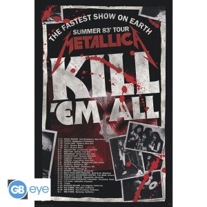 METALLICA - Kill'Em All 83 Tour Poster 91,5x61 in the group MERCHANDISE / Merch / Hårdrock at Bengans Skivbutik AB (4412376)