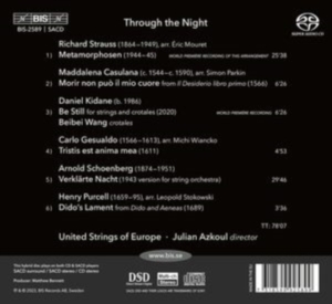 Beibei Wang United Strings Of Euro - Through The Night in the group MUSIK / SACD / Klassiskt at Bengans Skivbutik AB (5503976)