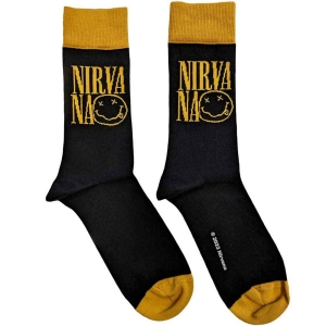 Nirvana - Logo Stacked Uni Bl Socks (Eu 40-45) in the group MERCHANDISE / / at Bengans Skivbutik AB (5516819)