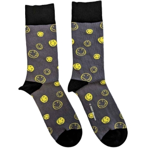 Nirvana - Mixed Smileys Uni Char Socks (Eu 40-45) in the group MERCHANDISE / / at Bengans Skivbutik AB (5516820)