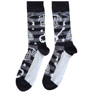 Johnny Cash - Guitars 'N Guns Uni Bl Socks (Eu 40-45) in the group MERCHANDISE / / at Bengans Skivbutik AB (5516823)