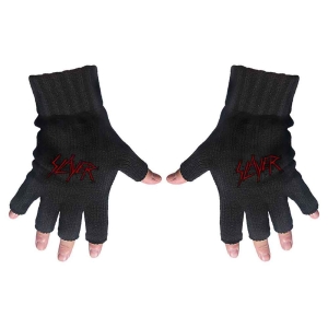 Slayer - Scratched Logo Fingerless Gloves in the group MERCHANDISE / Merch / Hårdrock at Bengans Skivbutik AB (5517617)