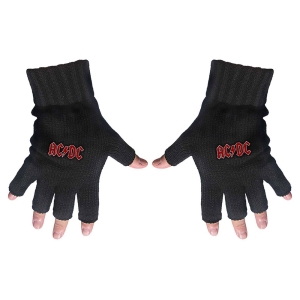 Ac/Dc - Fingerless Gloves - Classic Red Logo in the group MERCHANDISE / Merch / Hårdrock at Bengans Skivbutik AB (5517646)