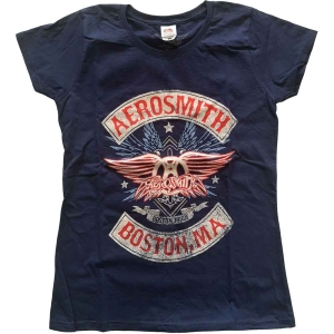 Aerosmith - Boston Pride Lady Navy 1 in the group MERCHANDISE / T-shirt / Heavy Metal at Bengans Skivbutik AB (5525787r)