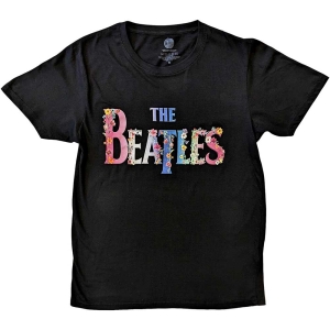 The Beatles - Floral Logo Uni Bl in the group MERCHANDISE / T-shirt / Pop-Rock at Bengans Skivbutik AB (5529006r)