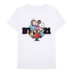 Bt21 - Dream Team Uni Wht in the group MERCHANDISE / T-shirt / K-Pop at Bengans Skivbutik AB (5530783r)