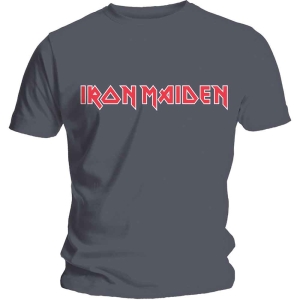 Iron Maiden - Classic Logo Uni Char in the group MERCHANDISE / T-shirt / Heavy Metal at Bengans Skivbutik AB (5532316r)