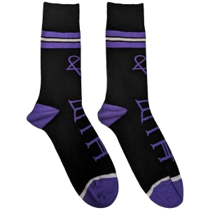 Him - Heartagram & Logo Uni Bl Socks (Eu 40-45 in the group MERCHANDISE / Merch / Hårdrock at Bengans Skivbutik AB (5536122)