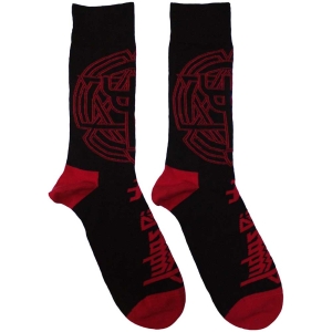 Judas Priest - Trident Emblem Uni Bl Socks (Eu 40-45) in the group MERCHANDISE / / at Bengans Skivbutik AB (5536134)