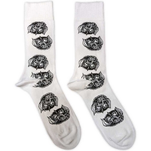 Motorhead - Warpig Repeat Uni Wht Socks (Eu 40-45) in the group MERCHANDISE / / at Bengans Skivbutik AB (5536147)