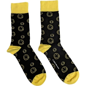Nirvana - Outline Simleys Uni Bl Socks (Eu 40-45) in the group MERCHANDISE / / at Bengans Skivbutik AB (5536154)