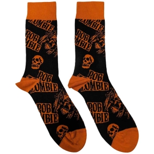 Rob Zombie - Skull Face Orange Uni Bl Socks (Eu 40-45 in the group MERCHANDISE / / at Bengans Skivbutik AB (5536184)