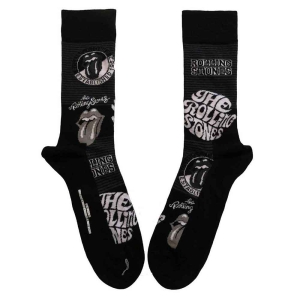 Rolling Stones - Mono Logos Uni Bl Socks (Eu 40-45) in the group MERCHANDISE / Merch / Pop-Rock at Bengans Skivbutik AB (5536192)